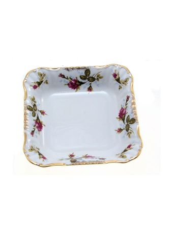 Salaterka kwadratowa Iwona 24 cm. róża złota
